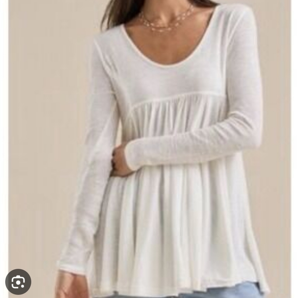 Altar'd State Cream Lace Detail Blouse